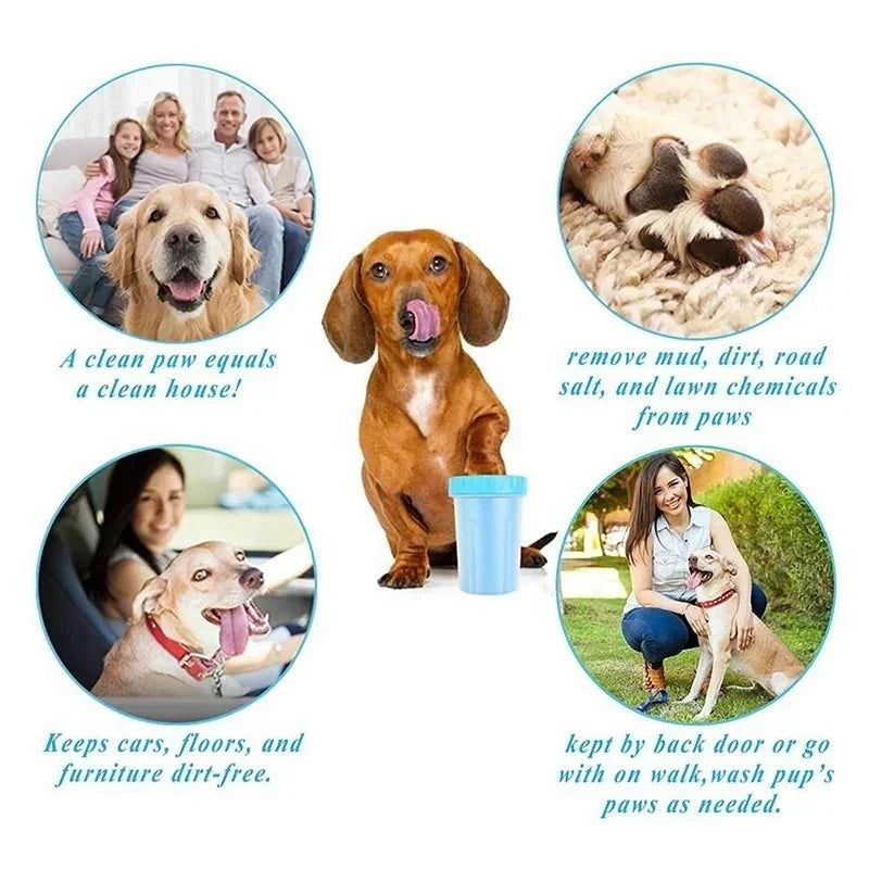 Pet Paw Cleaning Wash Brush Cup