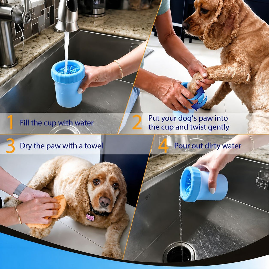 Pet Paw Cleaning Wash Brush Cup