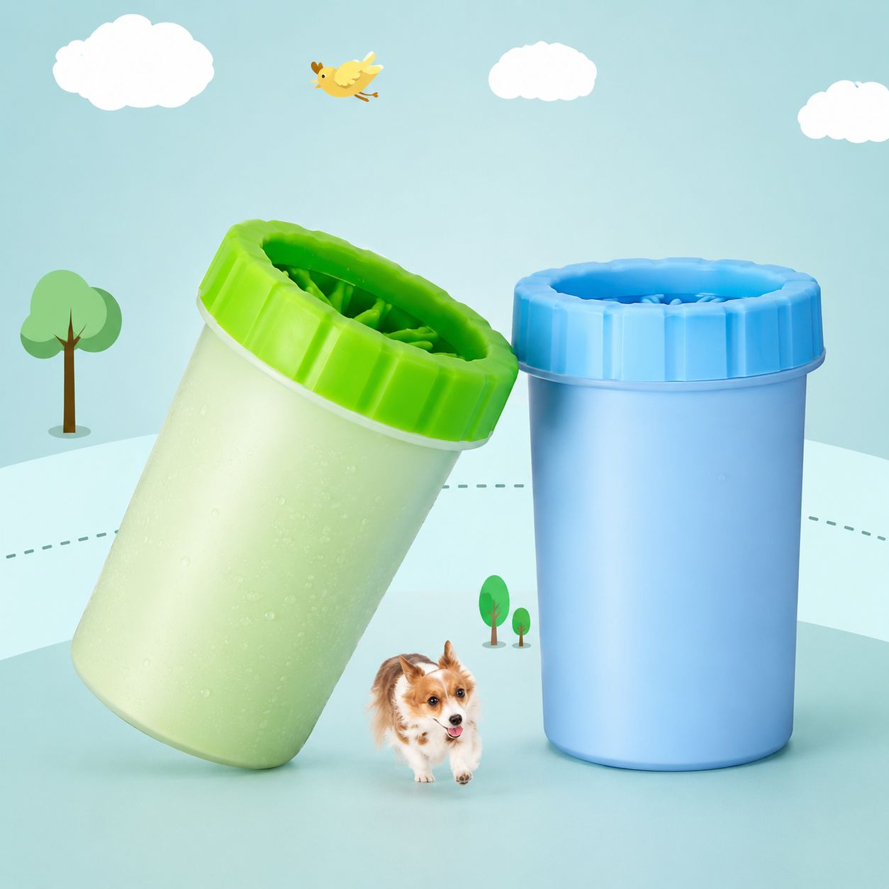 Pet Paw Cleaning Wash Brush Cup