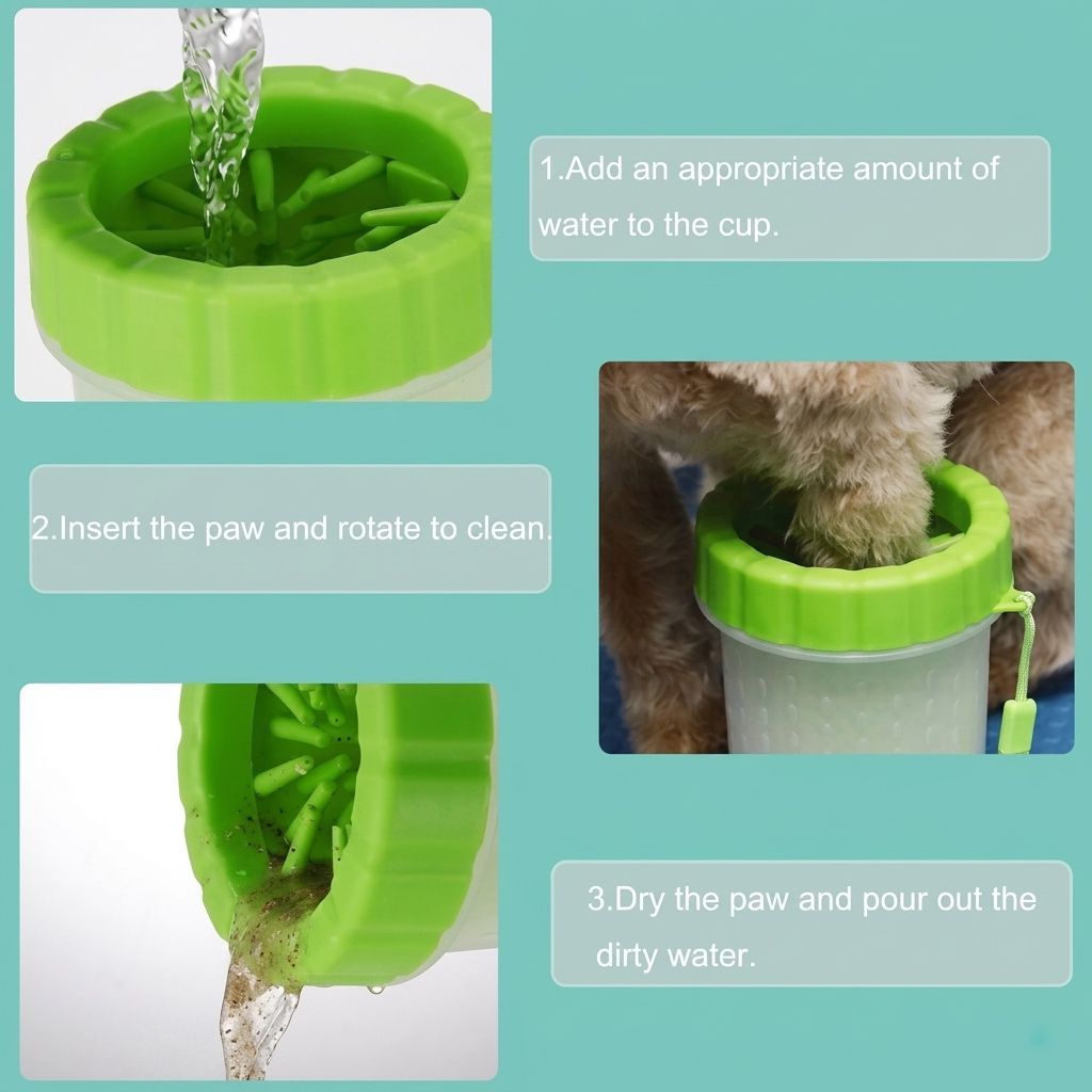 Pet Paw Cleaning Wash Brush Cup